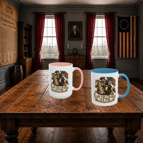 Lead the Charge 1776 Mug (Mounted Edition) – 250th Anniversary Gift - Laugh Suppy