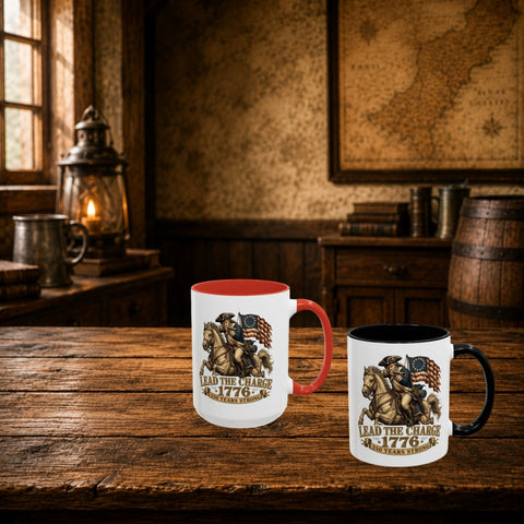Lead the Charge 1776 Mug (Mounted Edition) – 250th Anniversary Gift - Laugh Suppy