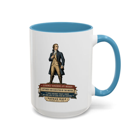 Nathan Hale Historical Coffee Mug — "I Only Regret That I Have But One Life"