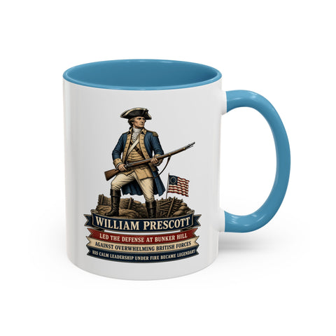 William Prescott Historical Coffee Mug — Revolutionary War Patriot Tribute