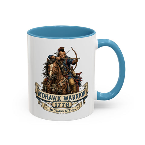Mohawk Warrior 1776 Coffee Mug - Mounted Warrior Shooting A Bow