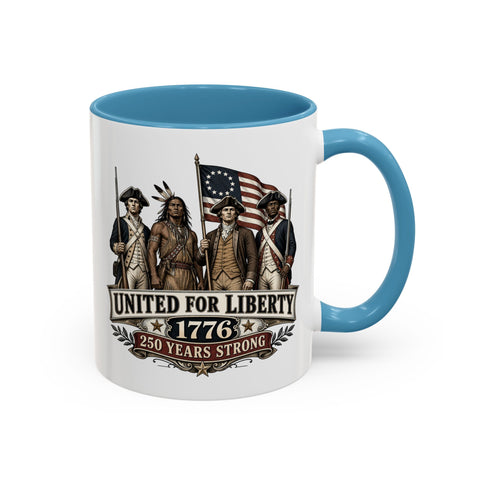 United for Liberty 1776 Coffee Mug — Revolutionary War Patriot Tribute