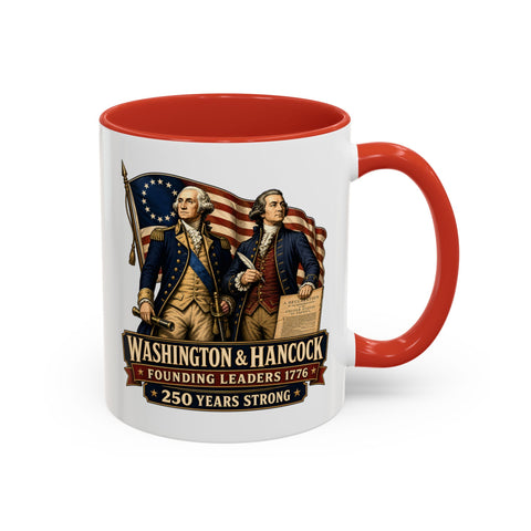 Washington & Hancock Coffee Mug — Founding Leaders 1776