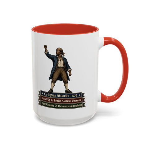 Crispus Attucks 1770 Accent Coffee Mug – First Casualty of the American Revolution