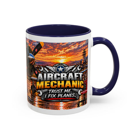Skeleton Aircraft Mechanic Mug – Trust Me, I Fix Planes – Funny Dark Humor Gift for Aviation Mechanics - Laugh Supply