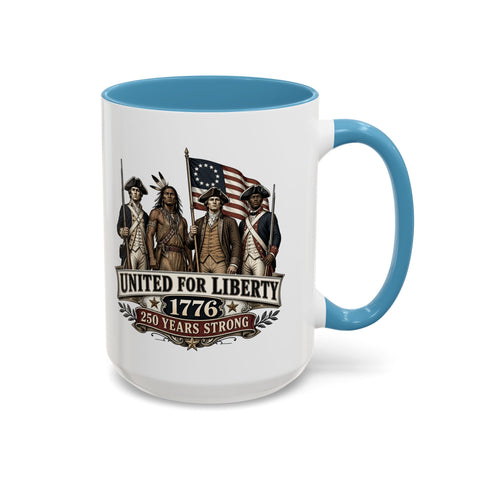 United for Liberty 1776 Coffee Mug — Revolutionary War Patriot Tribute