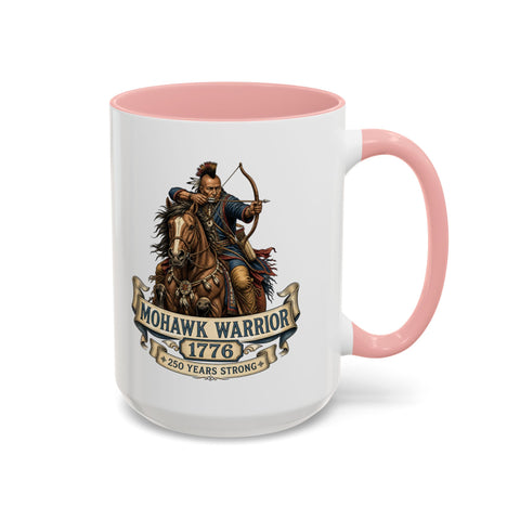Mohawk Warrior 1776 Coffee Mug - Mounted Warrior Shooting A Bow