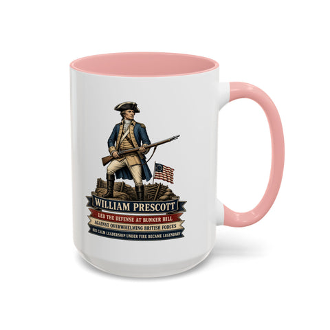 William Prescott Historical Coffee Mug — Revolutionary War Patriot Tribute