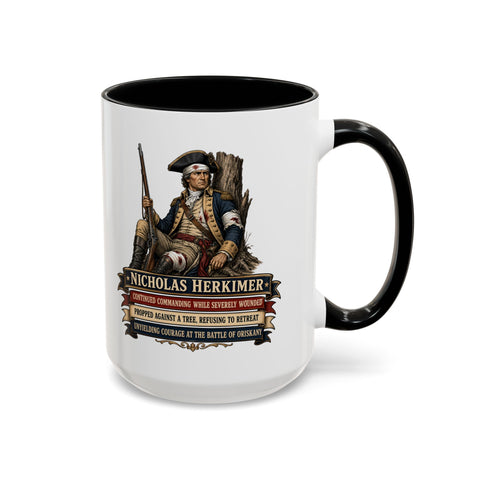 Nicholas Herkimer Historical Coffee Mug — Revolutionary War Patriot Tribute