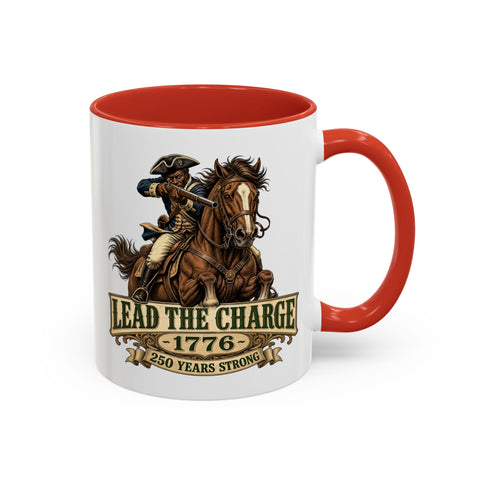 Lead the Charge 1776 Mug (Mounted Edition) — Patriotic Revolutionary War Horseman