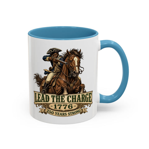 Lead the Charge 1776 Mug (Mounted Edition) — Patriotic Revolutionary War Horseman