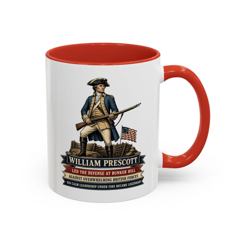 William Prescott Historical Coffee Mug — Revolutionary War Patriot Tribute