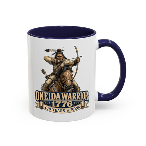 Oneida Warrior Coffee Mug — 1776 Mounted Warrior Shooting A Bow