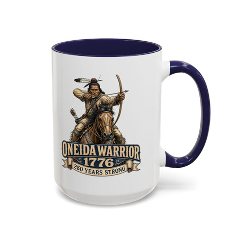 Oneida Warrior Coffee Mug — 1776 Mounted Warrior Shooting A Bow