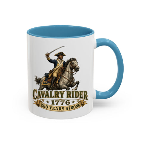 Cavalry Rider (White Horse) 1776 Mug – Patriotic 250th Anniversary Coffee Mug