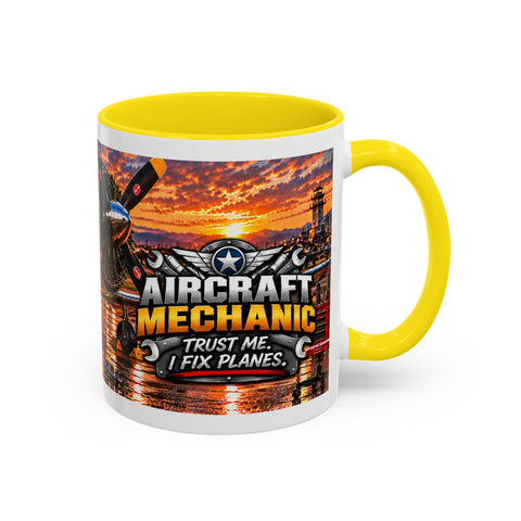 Skeleton Aircraft Mechanic Mug – Trust Me, I Fix Planes – Funny Dark Humor Gift for Aviation Mechanics - Laugh Supply