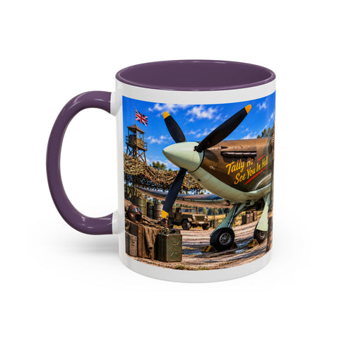 Skeleton Fighter Pilot Mug – RAF WWII Harrican Coffee Mug – Funny Dark Humor Gift for Pilots - Laugh Supply
