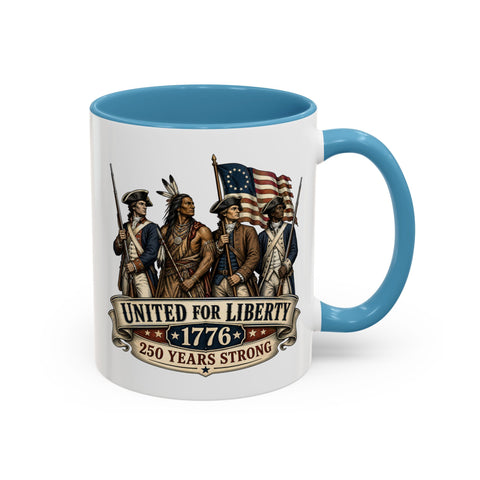 United for Liberty 1776 — Patriotic 250th Anniversary Mug