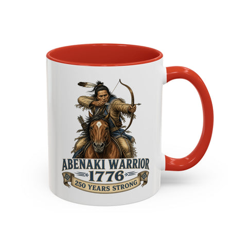 Abenaki Warrior Coffee Mug —  1776  Abenaki Warrior Mounted Warrior Shoot A Bow