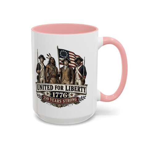 United for Liberty 1776 Coffee Mug — Revolutionary War Patriot Tribute