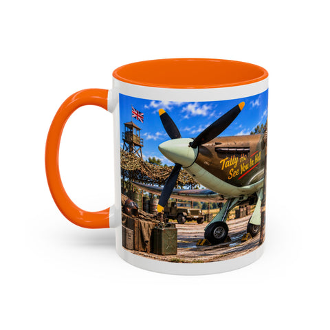 Skeleton Fighter Pilot Mug – RAF WWII Harrican Coffee Mug – Funny Dark Humor Gift for Pilots - Laugh Supply