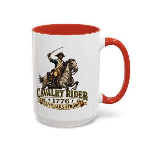 Cavalry Rider (White Horse) 1776 Mug – Patriotic 250th Anniversary Coffee Mug