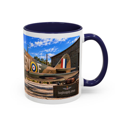 Skeleton Fighter Pilot Mug – RAF WWII Harrican Coffee Mug – Funny Dark Humor Gift for Pilots - Laugh Supply