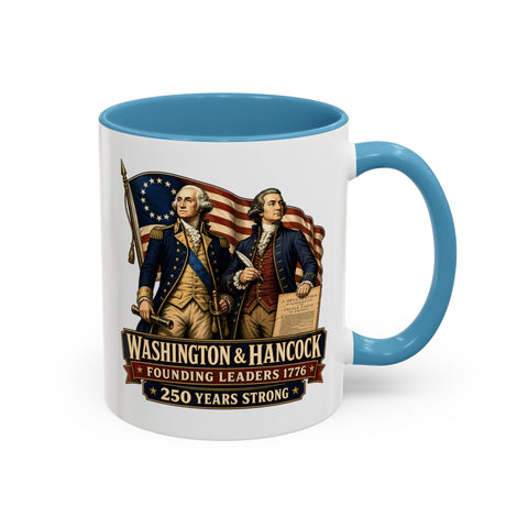 Washington & Hancock Coffee Mug — Founding Leaders 1776
