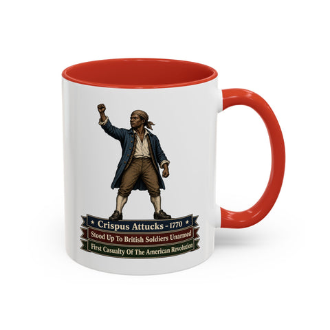 Crispus Attucks 1770 Accent Coffee Mug – First Casualty of the American Revolution