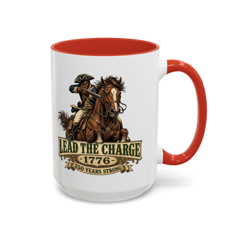 Lead the Charge 1776 Mug (Mounted Edition) — Patriotic Revolutionary War Horseman
