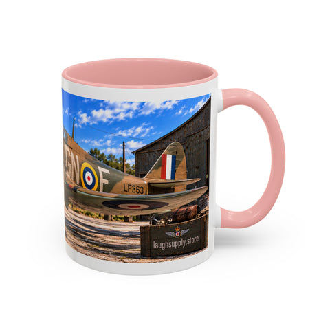 Skeleton Fighter Pilot Mug – RAF WWII Harrican Coffee Mug – Funny Dark Humor Gift for Pilots - Laugh Supply