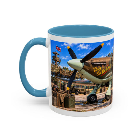 Skeleton Fighter Pilot Mug – RAF WWII Harrican Coffee Mug – Funny Dark Humor Gift for Pilots - Laugh Supply
