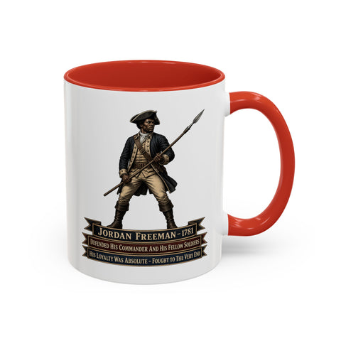 Jordan Freeman 1781 Patriot Coffee Mug — Gave His Life Protecting His Fellow Patriots