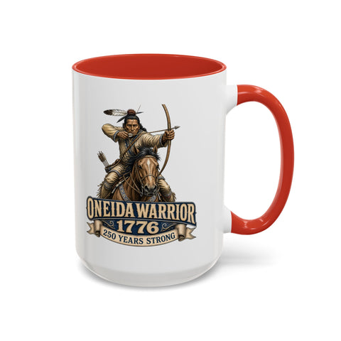 Oneida Warrior Coffee Mug — 1776 Mounted Warrior Shooting A Bow