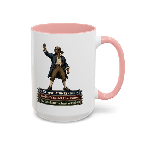Crispus Attucks 1770 Accent Coffee Mug – First Casualty of the American Revolution