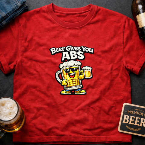 **“Beer Gives You Abs” – Funny Beer Lover T‑Shirt**