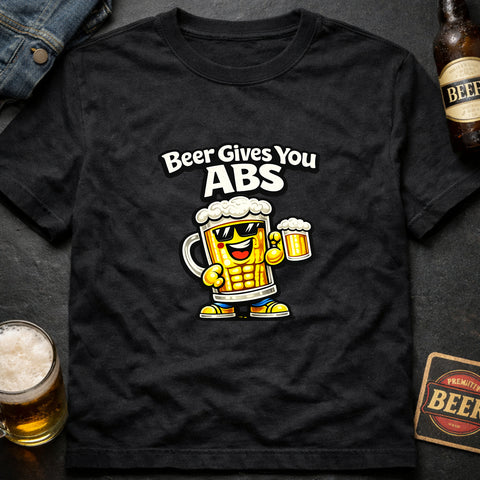 **“Beer Gives You Abs” – Funny Beer Lover T‑Shirt**