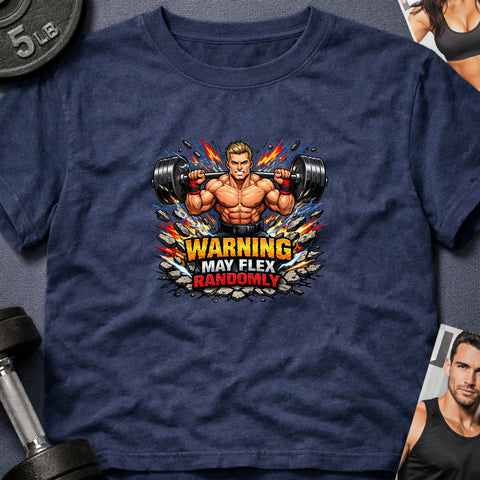 **“Warning May Flex Randomly” – Blonde Hair Caucasian Male Barbell Edition**