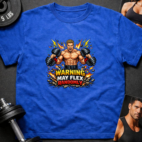**“Warning May Flex Randomly” – Blonde Hair Caucasian Male Dumbbells Edition**