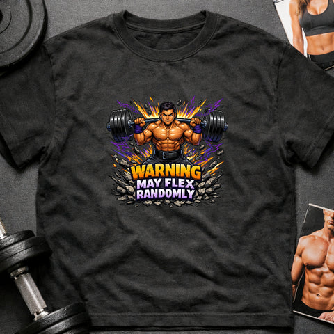 **“Warning May Flex Randomly” – Latino Male Barbell Edition**