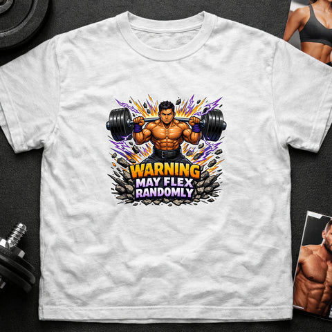 **“Warning May Flex Randomly” – Latino Male Barbell Edition**