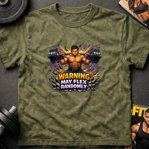 **“Warning May Flex Randomly” – Latino Male Barbell Edition**