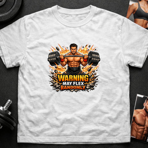 **“Warning May Flex Randomly” – Mediterranean Male Barbell Edition**
