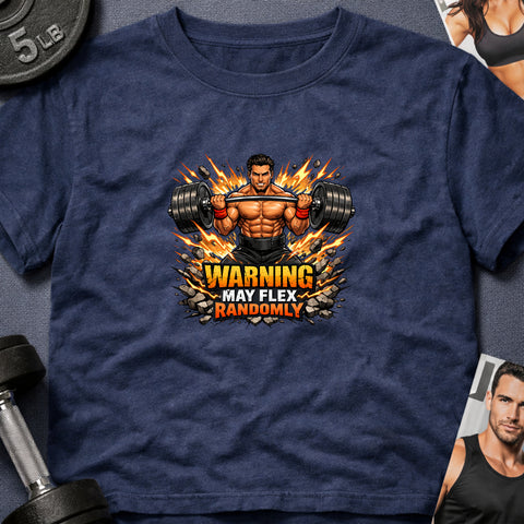 **“Warning May Flex Randomly” – Mediterranean Male Barbell Edition**