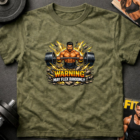 **“Warning May Flex Randomly” – Middle Eastern Male Barbell Edition**
