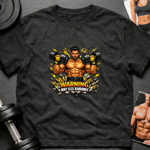 **“Warning May Flex Randomly” – Middle Eastern Male Dumbbells Edition**