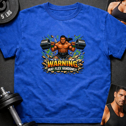 **“Warning May Flex Randomly” – Native American Male Barbell Edition**