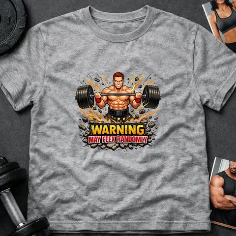 **“Warning May Flex Randomly” – Red Hair Caucasian Male Barbell Edition**