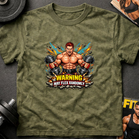 **“Warning May Flex Randomly” – Red Hair Caucasian Male Dumbbells Edition**