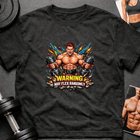 **“Warning May Flex Randomly” – Red Hair Caucasian Male Dumbbells Edition**